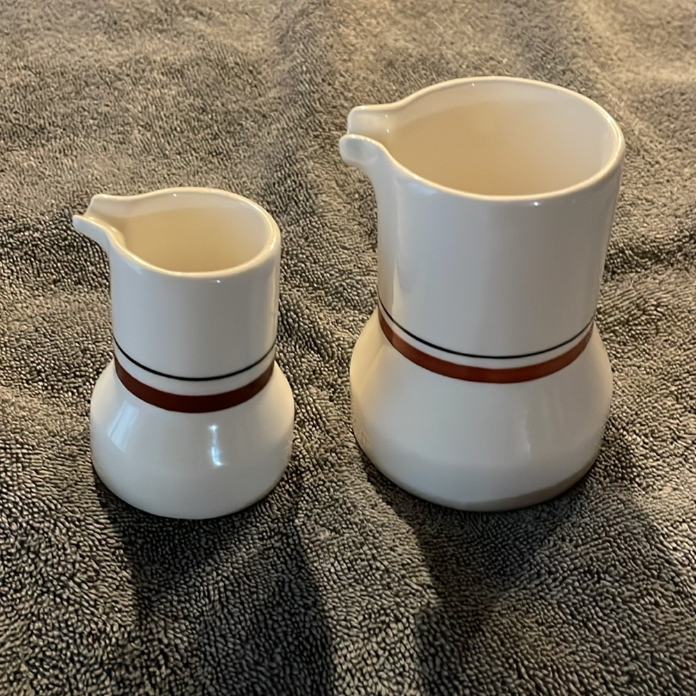 SET OF FOUR Vintage Shenango China Creamer/Syrup/Sauce Pitcher Brunch Party Cook